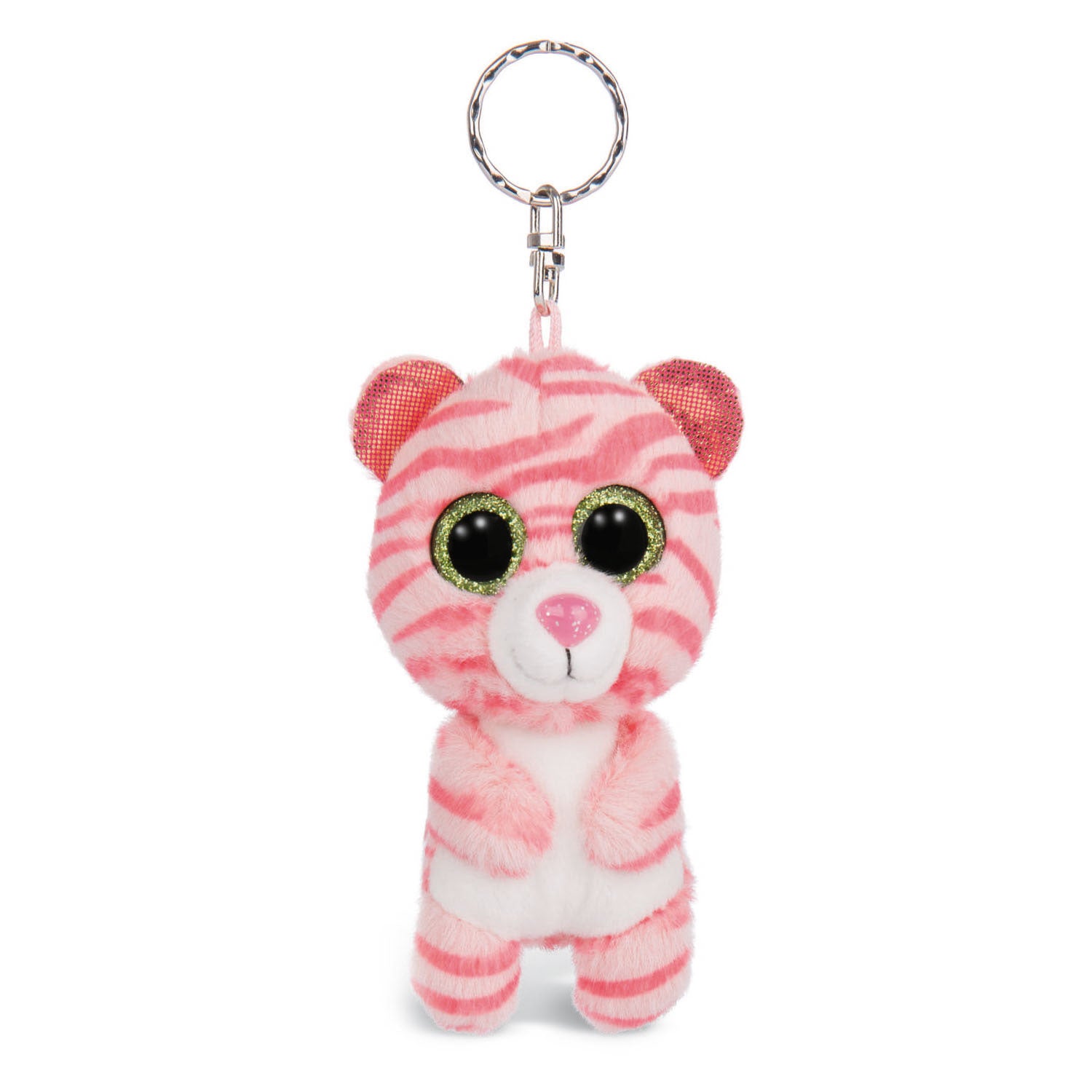 Nici glubschis pluchen sleutelhanger tijger fula, 9cm