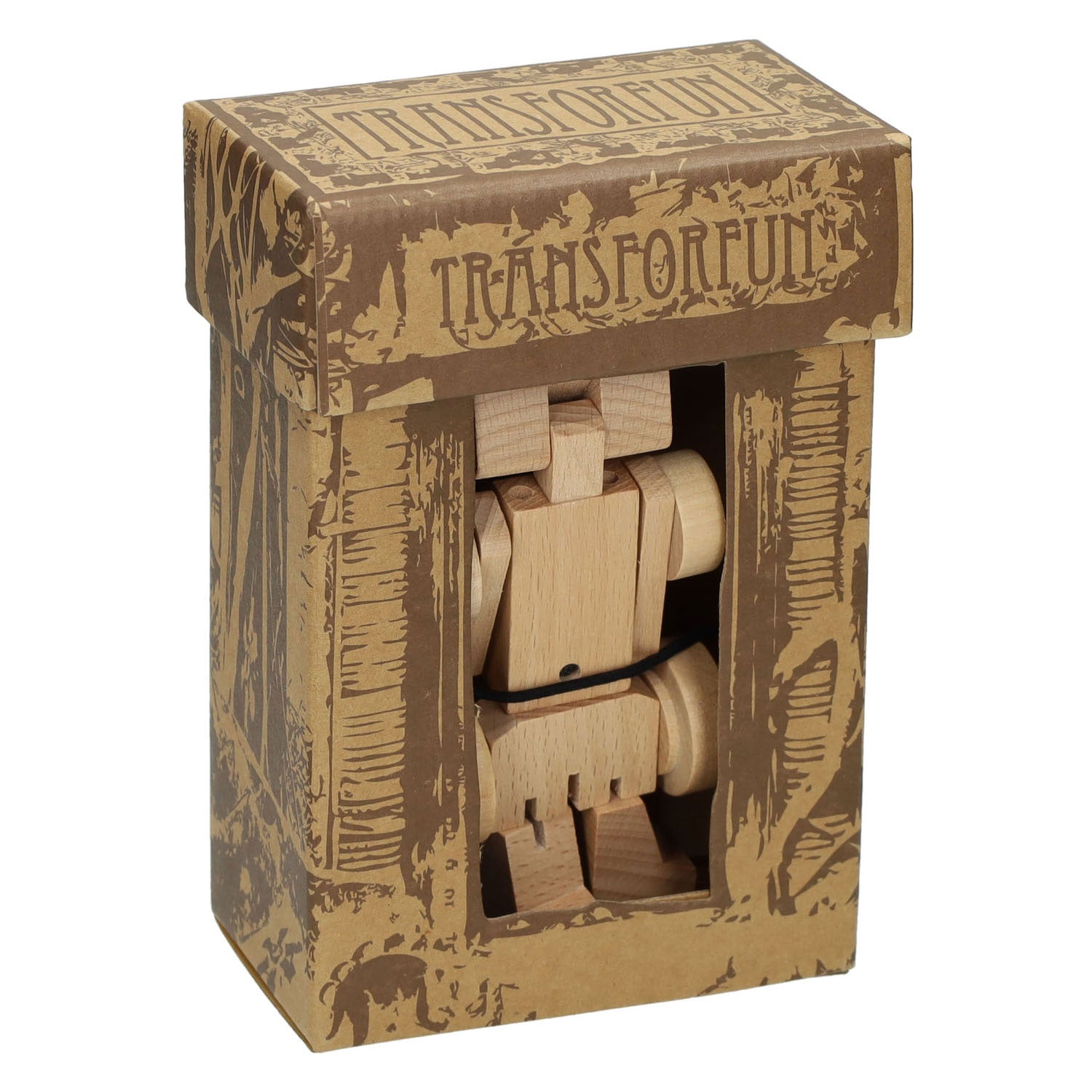 Primi passi - houten transformeer robot shovel