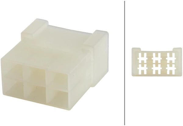 Hella stekkerbehuizing connector housing 6-polig