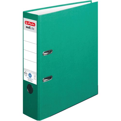 Abi ordner protect plus herlitz karton rugbreedte a4 8cm groen zelfklevend etiket