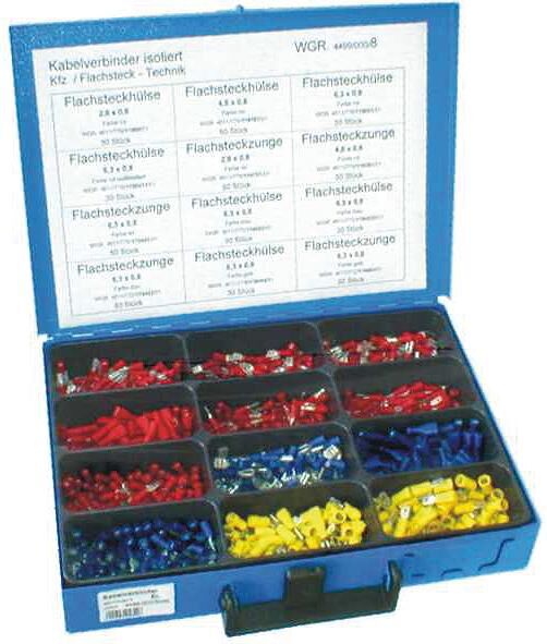 Dresselhaus assortiment kabelconnectoren van , sort.cable connectors isol. flat plug-in