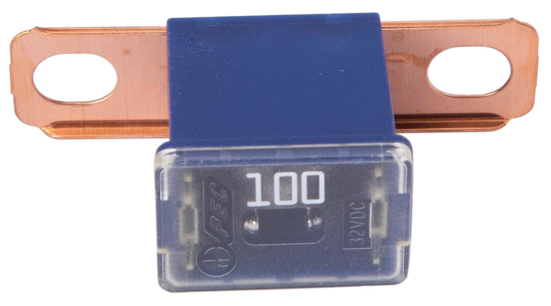 Dresselhaus pal-zekering gebogen shorts (cs) . protection 100a bent(cs) m. screw connection blue