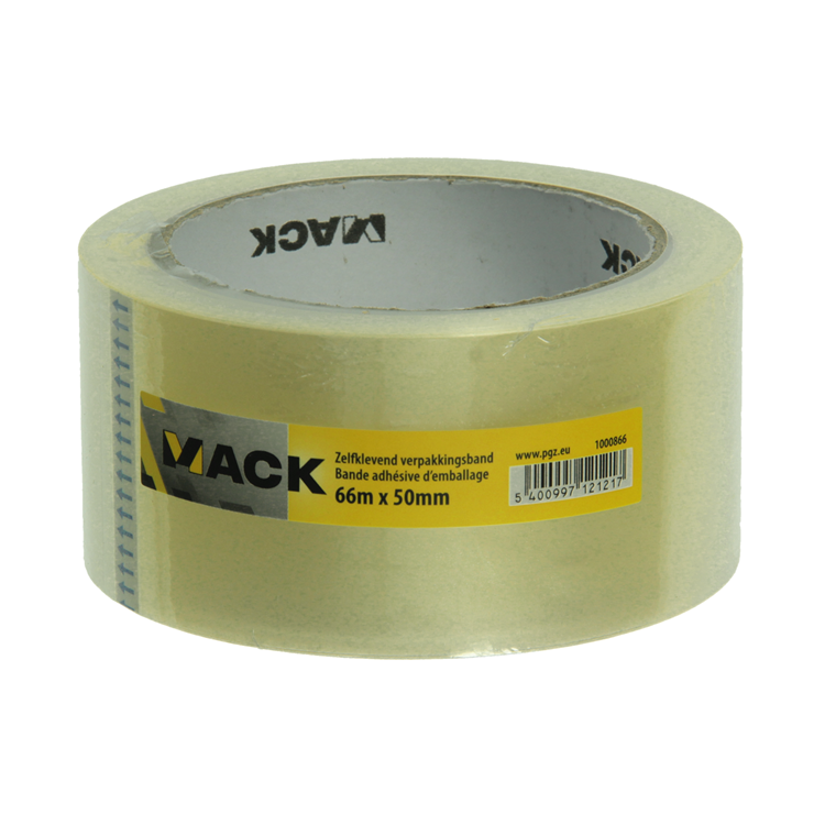 Mack 1000866 - verpakband trsp 66mx50mm | 36 stuks