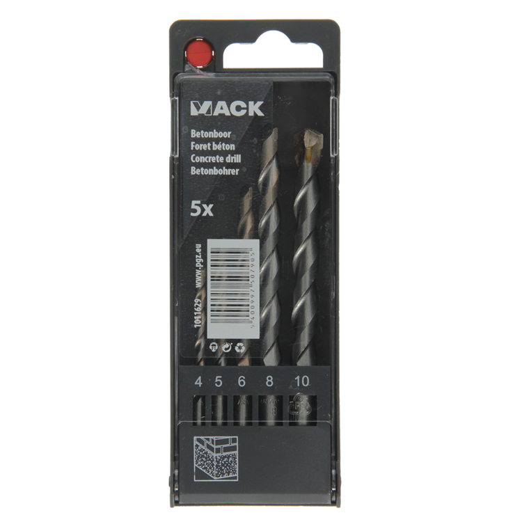 Mack 1011629 - betonboor din 8039 set 5 delig 4-10mm | 5 stuks