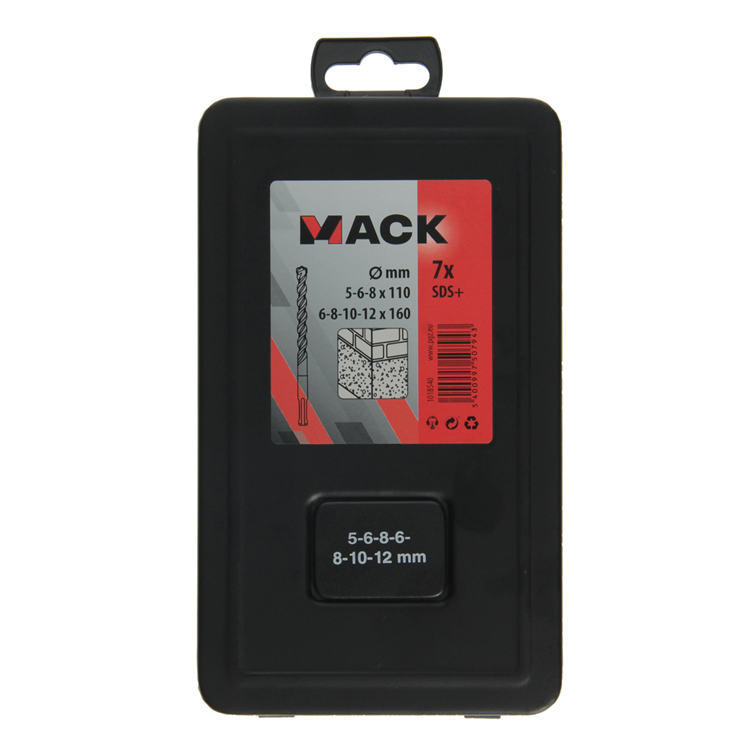 Mack 1018540 - hamerboor sds + set 7 delig 5-12mm | 3 stuks
