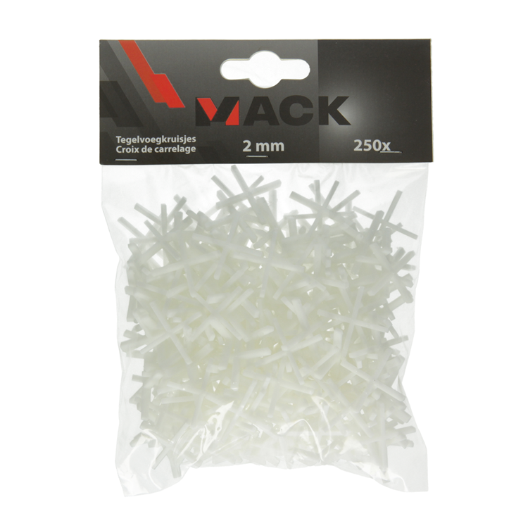 Mack 1004606 - tegelvoegkruisjes 2mm 250st | 10 stuks