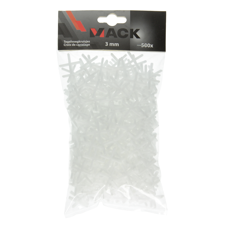 Mack 1004609 - tegelvoegkruisjes 3mm 500st | 10 stuks