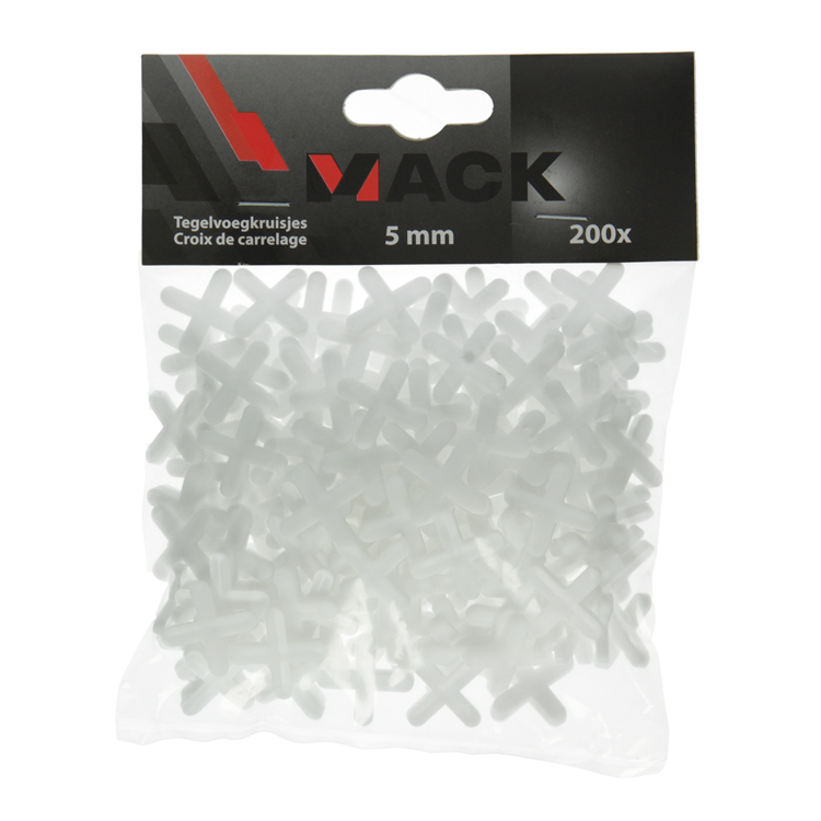 Mack 1004611 - tegelvoegkruisjes 5mm 200st | 10 stuks
