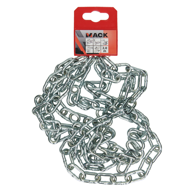 Mack 1004996 - ketting schakel kort din5685-2ø 4mm l 19mm 2m wwl 80 kg | 5 stuks