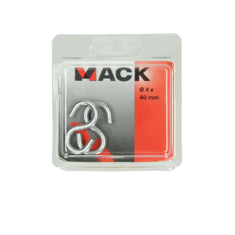 Mack 1006852 - 2 open s-haken verzinkt bl 4,0x35mm | 5 stuks