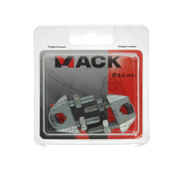 Mack 1006867 - 2 staaldraadklemmen crosby verzinkt 8mm bl | 5 stuks