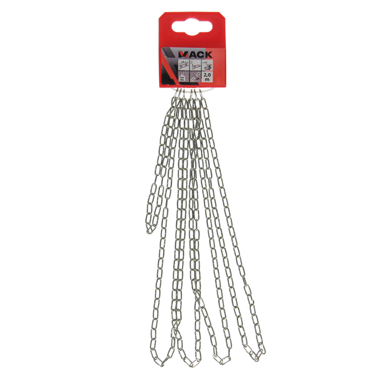 Mack 1006933 - koekoeksketting vernikkeld ø 1,1mm l 7mm 2m | 5 stuks