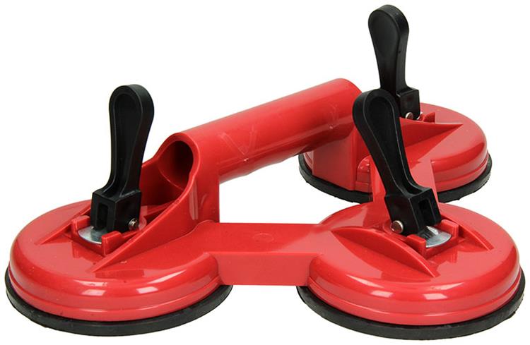Mack 1004637 - zuignap 3 voudig rood ø 12cm | 4 stuks