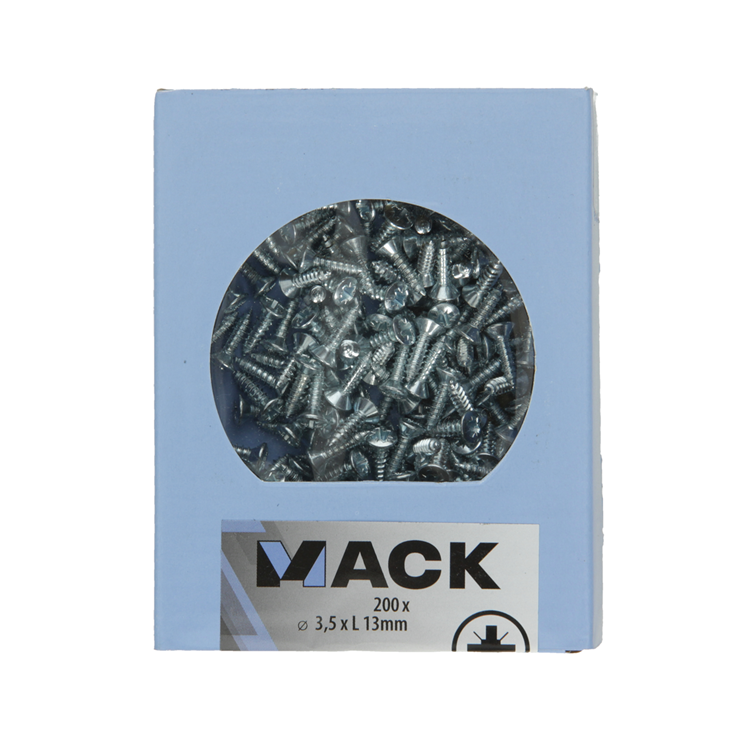 Mack 1007007 - zelftap. schroef bvz kop 200 200 st 3,5x13mm | 5 stuks