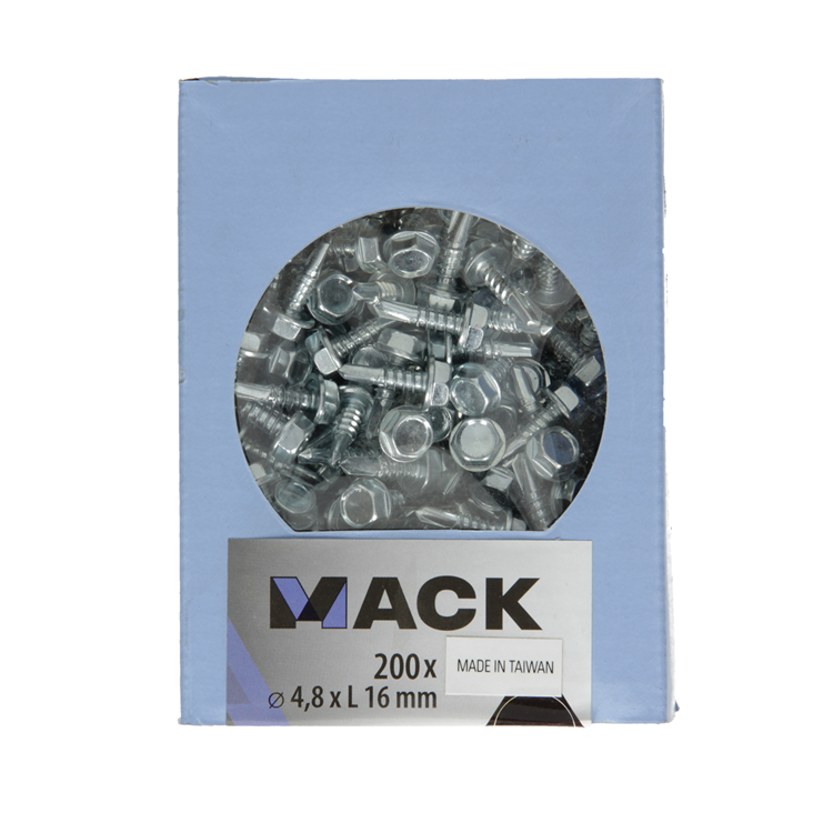 Mack 1007019 - zelfbor. schroef zeskant 200 200 st 4,2x13mm | 10 stuks