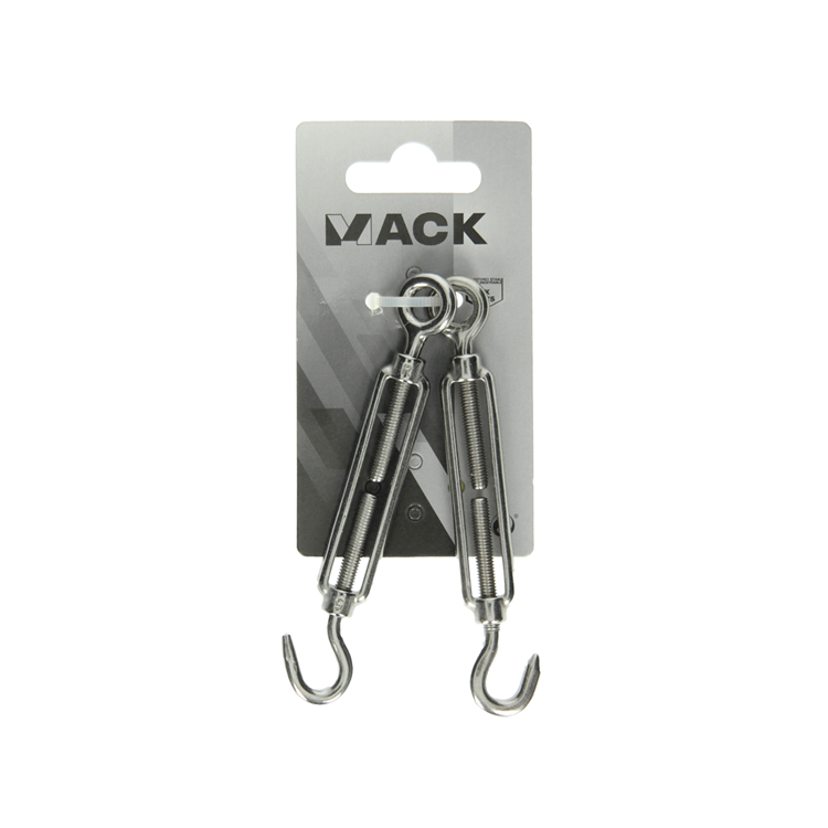 Mack 1008436 - 2 spanners oog + haak m5 x 50mm inox | 10 stuks