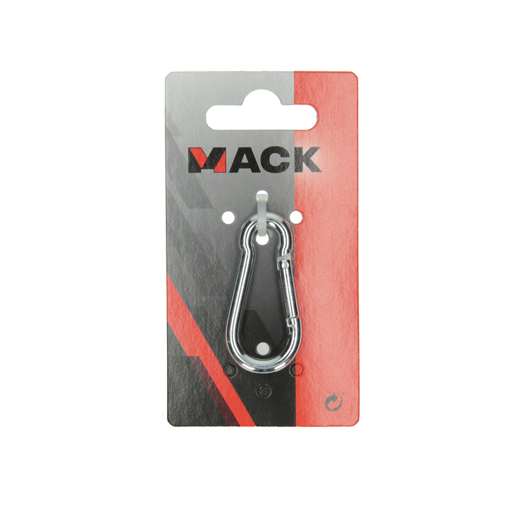 Mack 1008443 - 1 karabijnhaak + veer 5 x 50mm verzinkt | 10 stuks