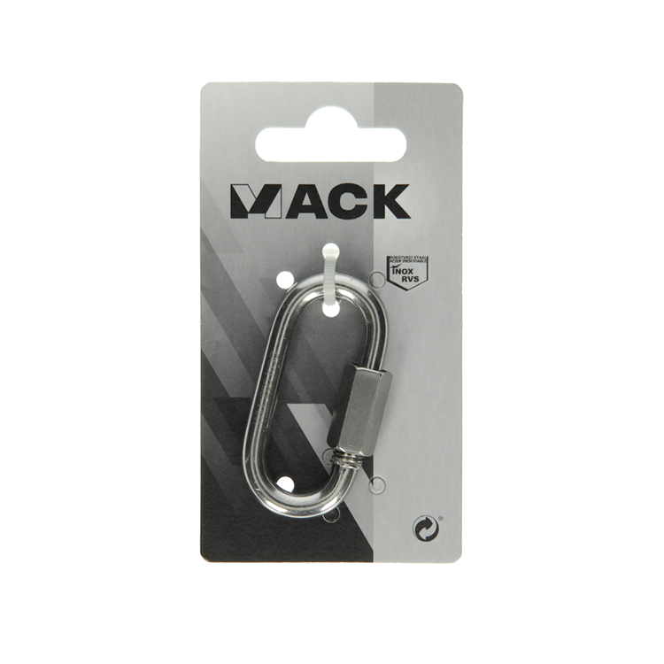 Mack 1008457 - 1 loze schakel + moer 6mm inox | 10 stuks