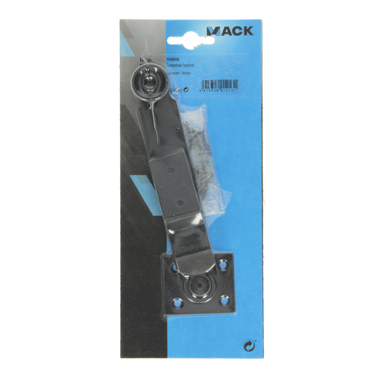 Mack 1013313 - 1 hekklink zwart geplastif. | 3 stuks