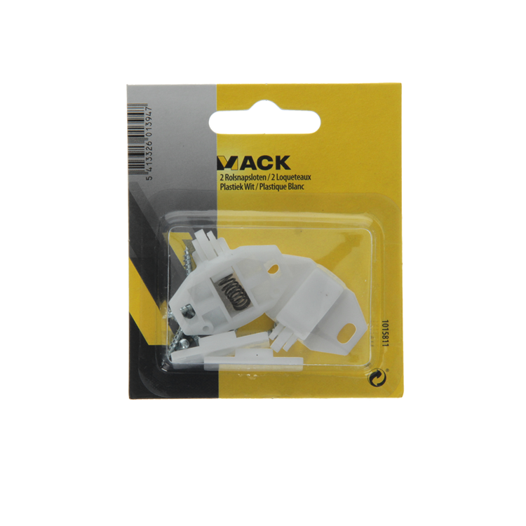 Mack 1015811 - 2 rolsnapsloten wit kunststof | 10 stuks