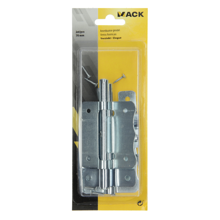 Mack 1015939 - 2 amerikaanse grendels verzinkt a 70 - b 45 mm | 5 stuks