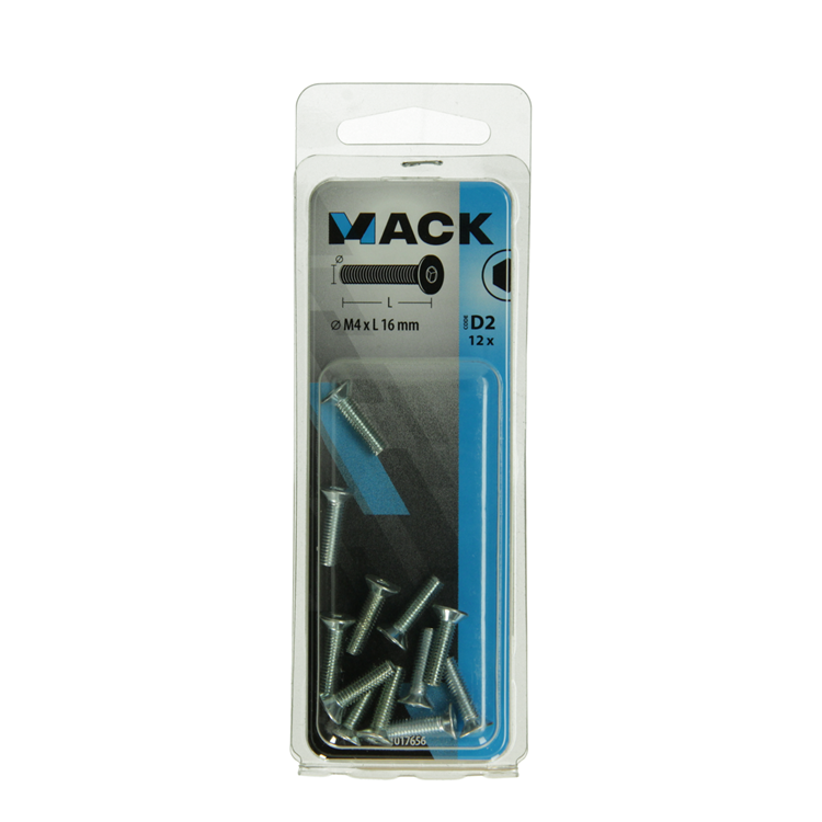 Mack 1017656 - binnenzeskant bout verz. kop verz. 12st m4x16 | 10 stuks
