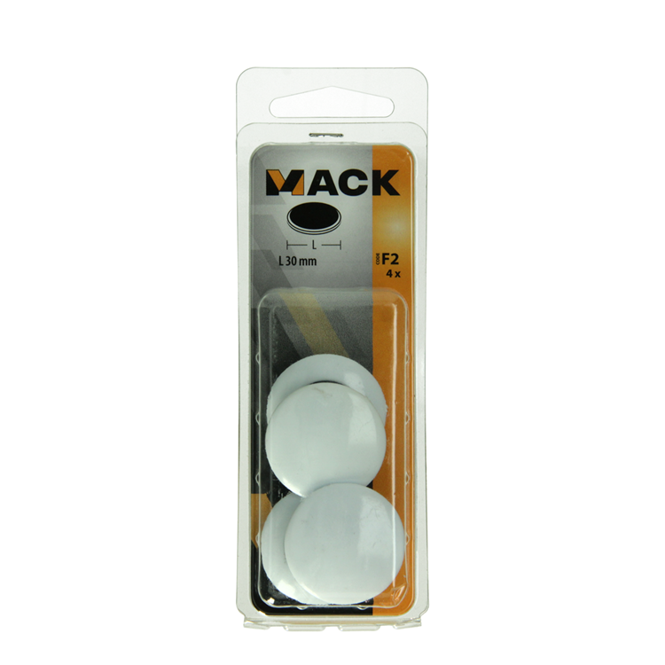 Mack 1017872 - bordmagneet kunststof wit 4 st30 mm | 10 stuks