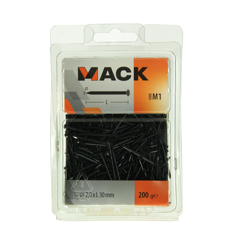 Mack 1017932 - staalnagel bvk staal geblauwd 200 gr 2,0 x 30 mm | 5 stuks