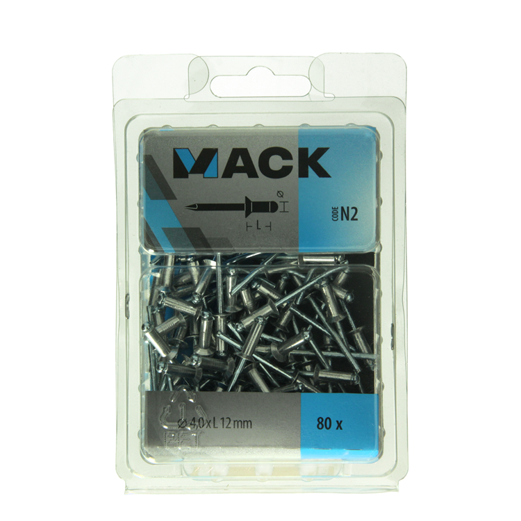 Mack 1020315 - 80 blindnieten alu 4,0x12mm | 5 stuks