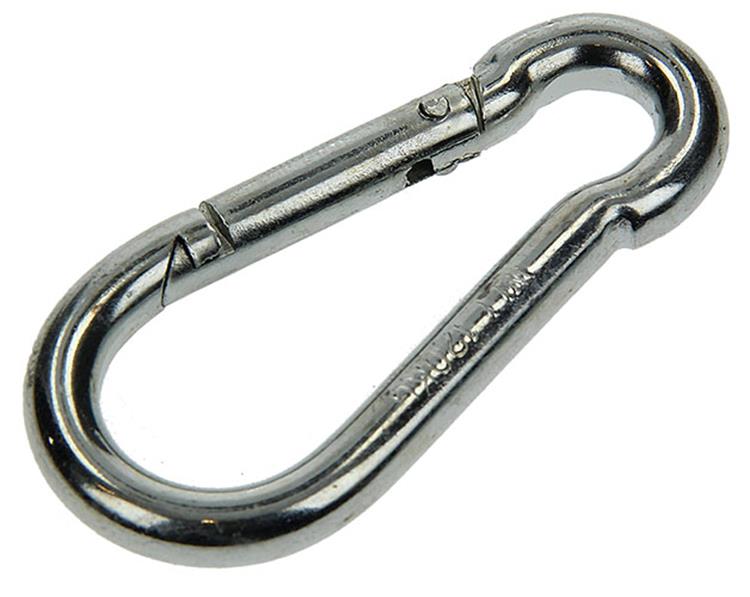 Mack 1006848 - 1 karabijnhaak + veer verzinkt bl 60x6mm | 5 stuks