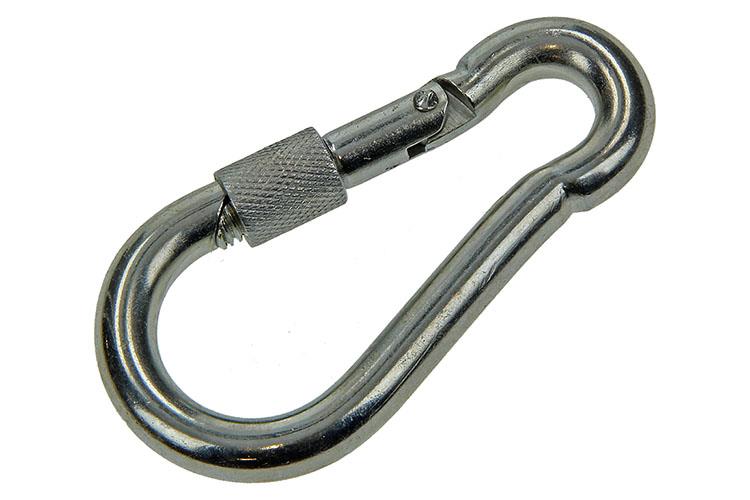 Mack 1006894 - 1 karabijnhaak+borgsl. verzinkt 10mm bl | 5 stuks