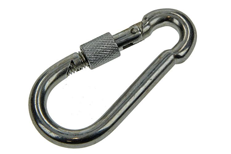 Mack 1006895 - 1 karabijnhaak+borgsl. verzinkt 8mm bl | 5 stuks