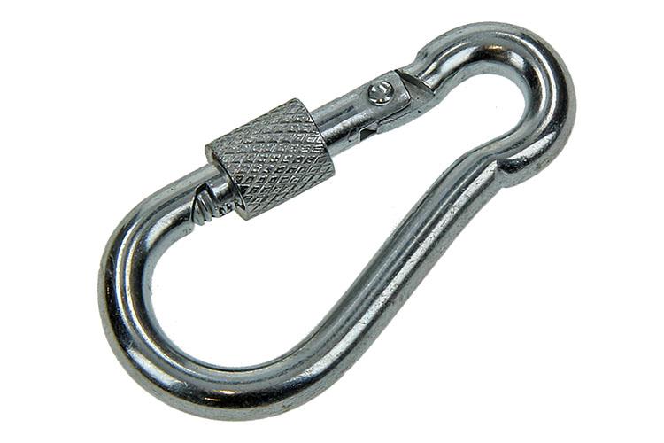 Mack 1006896 - 1 karabijnhaak+borgsl. verzinkt 6mm bl | 5 stuks