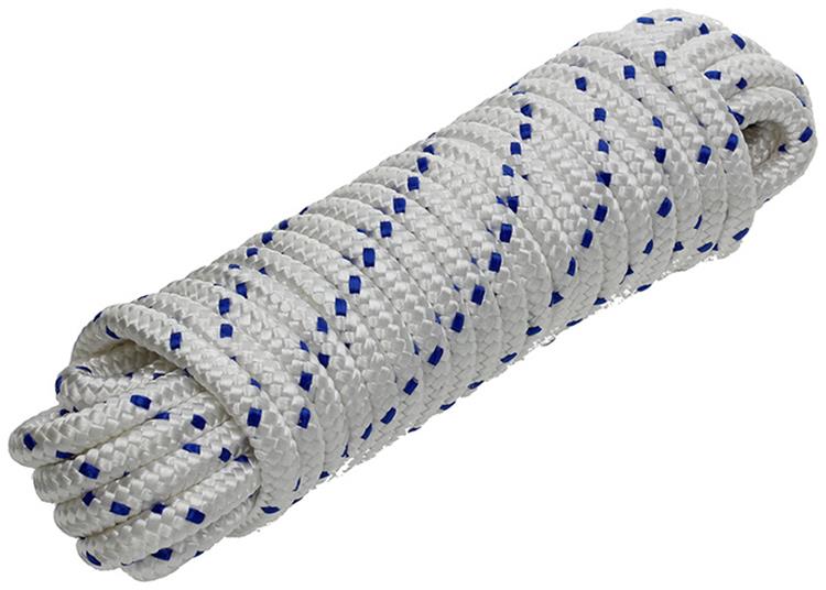 Mack 1006926 - pp gevlochten wit blauw streng12mm 10m | 5 stuks