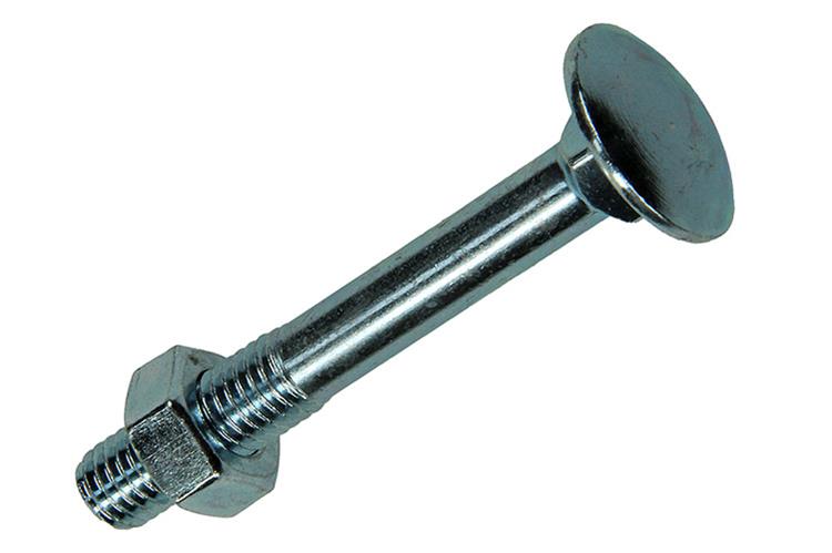 Mack 1007061 - houtbout + moer verzinkt 75 st8 x 60 mm | 4 stuks