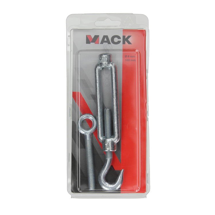 Mack 1006876 - 1 spanner: oog + haak verzinkt m10x120mm bl | 3 stuks
