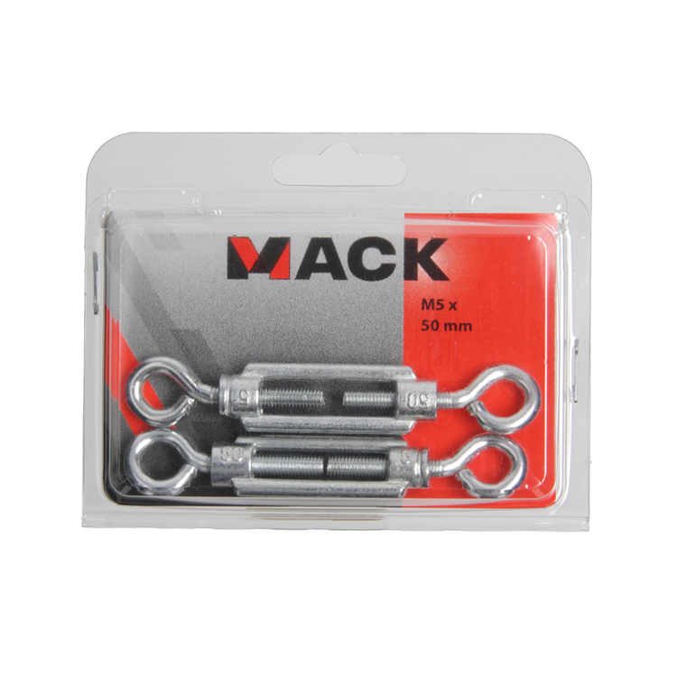 Mack 1006877 - 2spanners 2 ogen verzinkt m5x50mm bl | 5 stuks