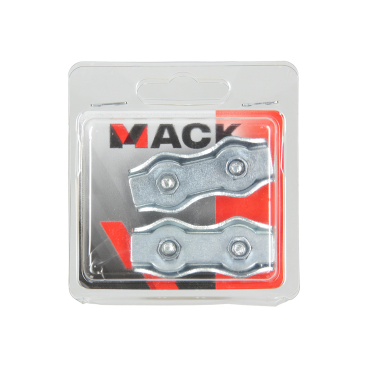 Mack 1006901 - 2 staaldraadklemmen duplex verzinkt 4-5mm bl | 5 stuks