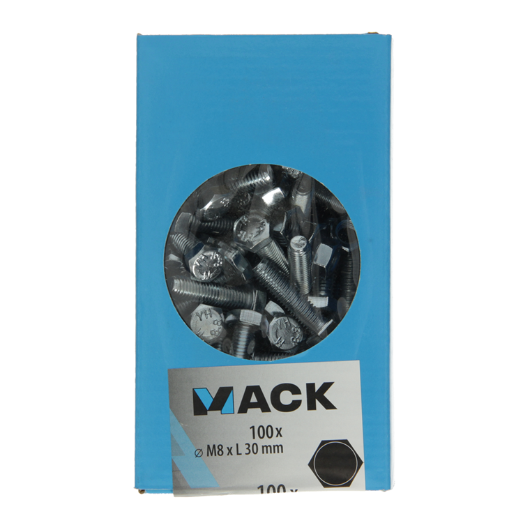 Mack 1007078 - tapbout + moer verzinkt 100 st 8 x 30 mm | 4 stuks