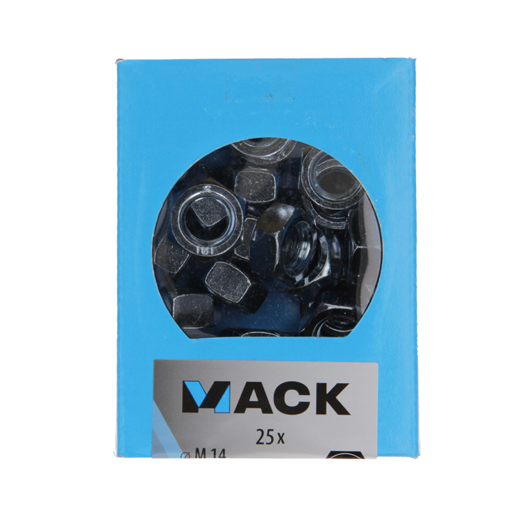 Mack 1007100 - zeskantmoeren 25 st m14 | 5 stuks