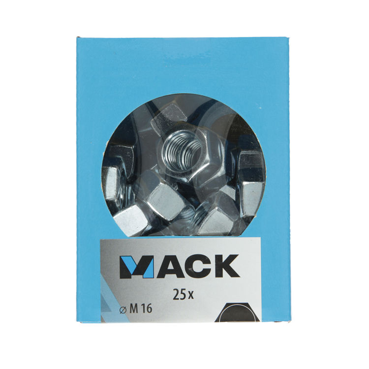 Mack 1007101 - zeskantmoeren 25 st m16 | 5 stuks