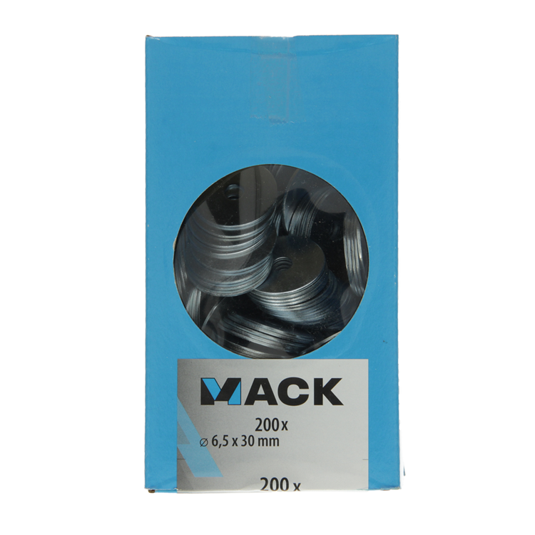 Mack 1007121 - carrosserieringen 200 st 6,5 x 30 mm | 5 stuks
