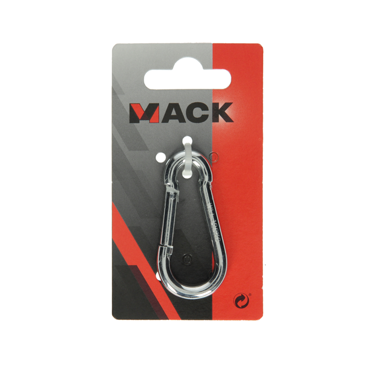 Mack 1008438 - 1 karabijnhaak + veer 6 x 60mm verzinkt | 10 stuks