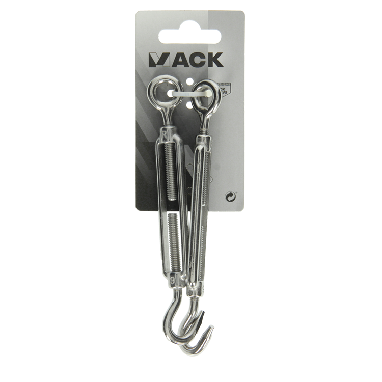 Mack 1008441 - 2 spanners oog + haak m6 x 60mm inox | 10 stuks