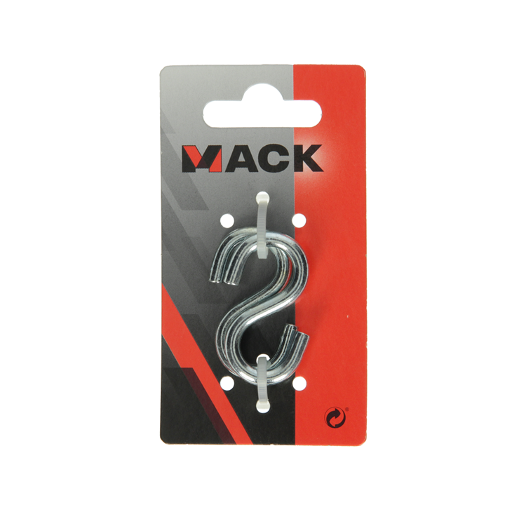 Mack 1008467 - 2 open s-haken 5,0 x 45 verzinkt | 10 stuks