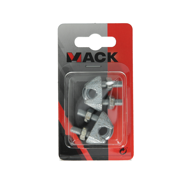 Mack 1008477 - 2 staaldraadklemmen 8mm verzinkt | 10 stuks