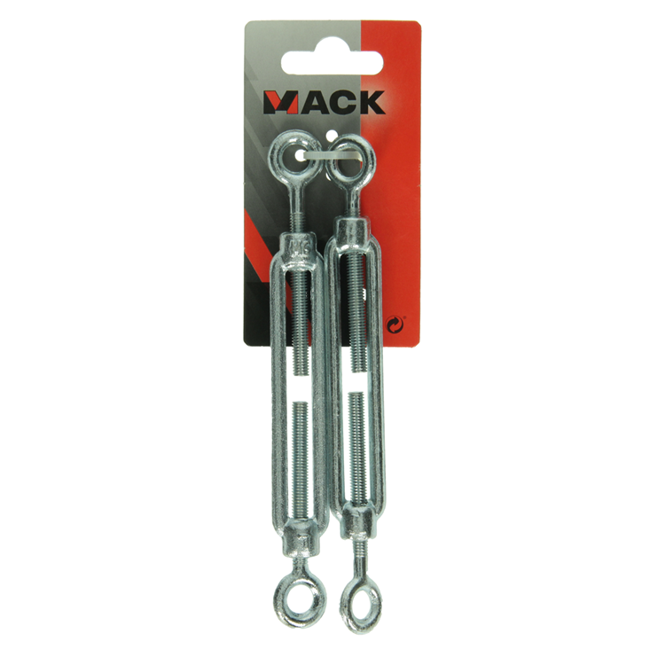 Mack 1008519 - 2 spanners 2 ogen m6 x 60mm verzinkt | 10 stuks