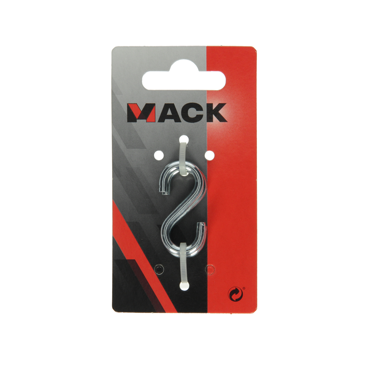 Mack 1008534 - 2 open s-haken 4,4 x 40mm verzinkt | 10 stuks