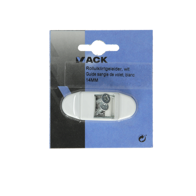 Mack 1010104 - 1 rolluiklintgeleider wit 14mm | 5 stuks