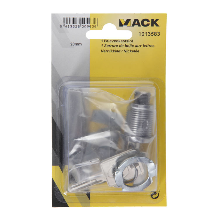 Mack 1013583 - 1 brievenkastslot verchroomd 22mm | 5 stuks